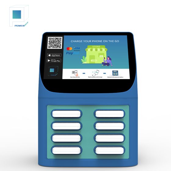 8-port shared charging bank screen